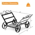 thumbnail image 4 of Costway Firewood Storage Rack Steel Fireplace Log Holder w/ Wheels, 4 of 10