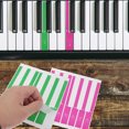 thumbnail image 3 of Shisuyan numbered piano keyboard stickers Piano Sticker Assorted Color for Music Education 1Set, 3 of 9