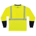 thumbnail image 2 of Ergodyne GloWearÂ® 8281BK Type R Class 2 Black Front Performance Long Sleeve T-Shirt, Lime, XL, 2 of 2