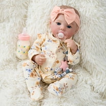 Lifelike Reborn Baby Dolls Girl 17" Blue Eyes Looks Like Real Doll for Kids Christmas Gift