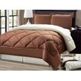 thumbnail image 5 of 3pc Down Alternative Reversible Comforter Set Brown and Cream King Size, 5 of 6