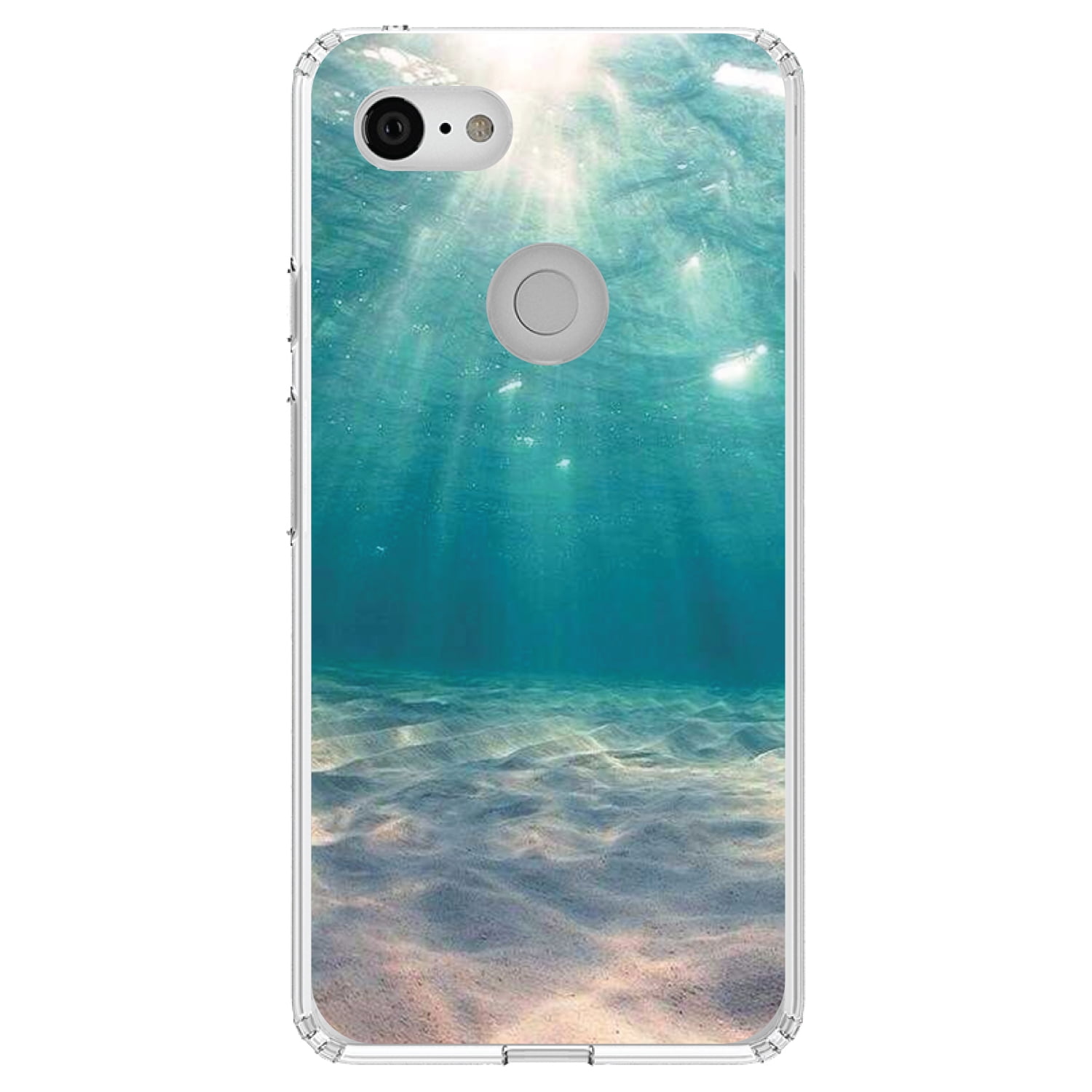 DistinctInk Clear Shockproof Hybrid Case for Google Pixel 3 XL (6.3