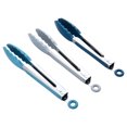 thumbnail image 3 of Mainstays 9" Stainless Steel Locking Tongs with Silicone Head, Navy, Grey, or Teal, 3 of 12
