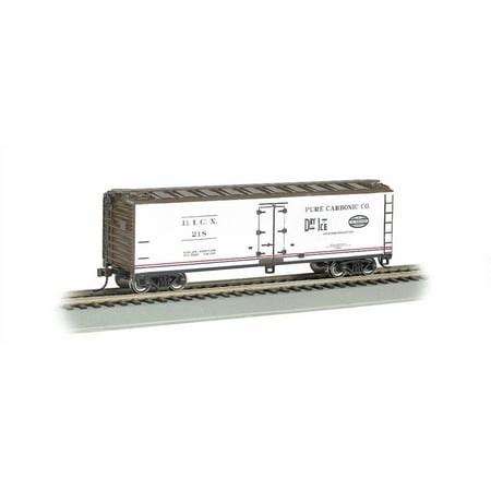 Bachmann-40' Wood Reefer - Ready to Run -- Pure Carbonic Co. DICX #6458 (white,