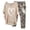Khaki, variant on Sentmoon Sleep Wear Set for Women Linen Short Sleeve Crew Neck Tops and Pajama Pants for Women with Print Comfy Regular Fit Oversized Woman Pajama Set S-5XL
