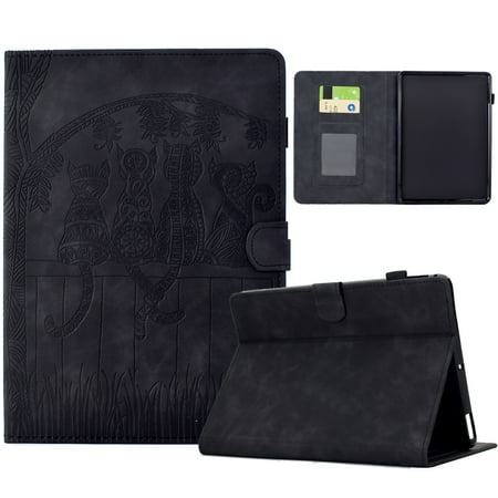 ELEHOLD Case for New Kindle Generation 6"(2024 Release)/Paperwhite 11th Gen 2022 6" R, Slim PU Leather Case with Card Holder Folio Stand Cover ,Black