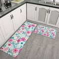 thumbnail image 2 of Pioneer Flower Floral Print Pattern Kitchen Rugs Sets Of 2,Anti Fatigue Kitchen Mat Rugs Non Slip Washable,Decorative Kitchen Floor Mats for Kitchen,Sink,Laundry,17"x30"+17"x47", 2 of 7
