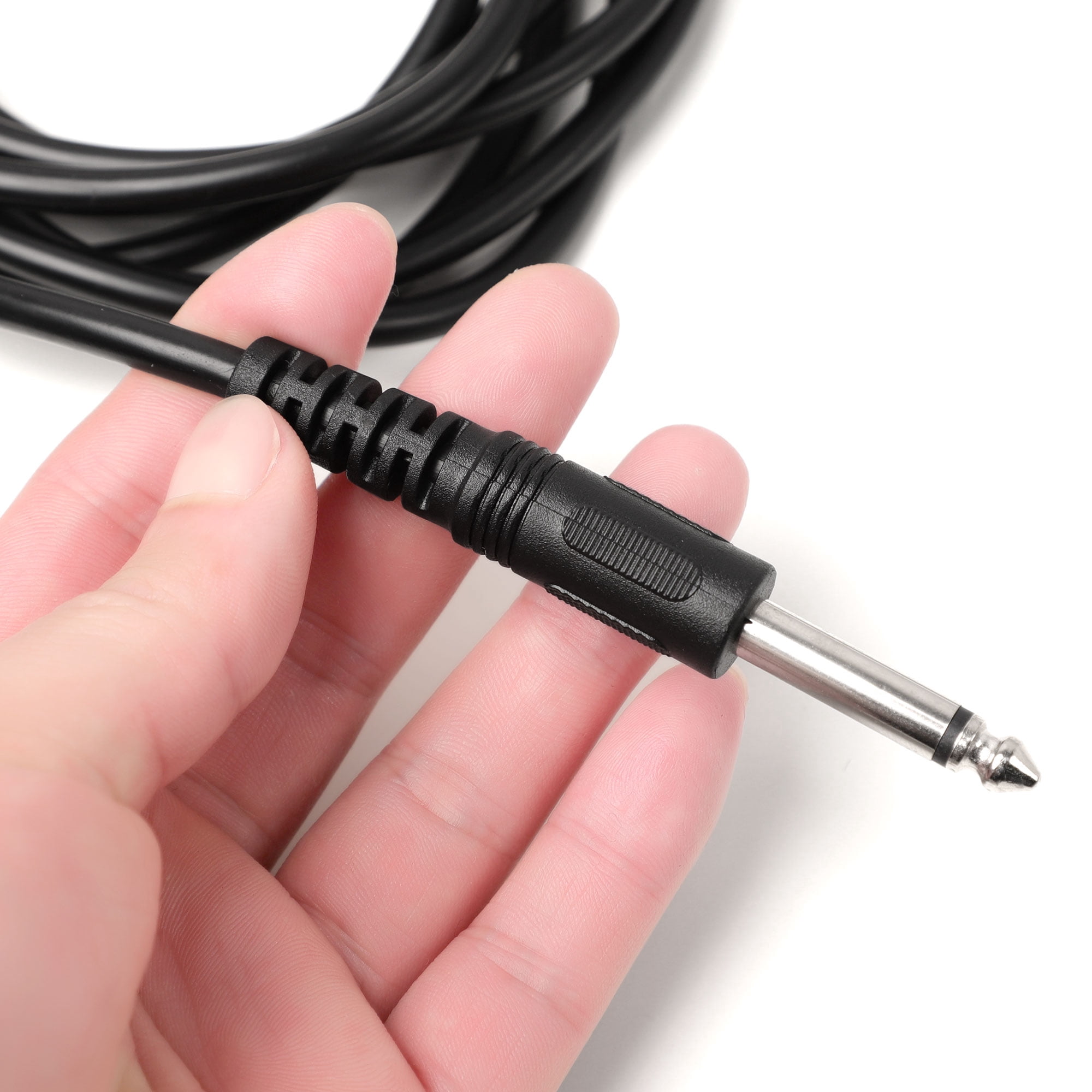 Unique Bargains 1/4 Inch 10ft Black Straight Guitar Cable Electric for Pro Audio Amplifier