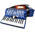 thumbnail image 2 of D'Luca Grand Piano Accordion 3 Switches 30 Keys 48 Bass with Case and Straps, Blue, 2 of 6