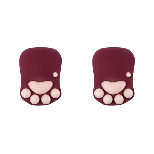 Wweixi Unique Mouse Mat With Wrist Support For Safe And Comfortable Cute And Stylish DS-013 wine red 2Set