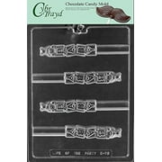 Cybrtrayd B073 Baby Block Pretzel Chocolate Candy Mold with Exclusive Cybrtrayd Copyrighted Chocolate Molding Instructions