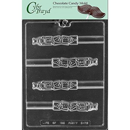 Cybrtrayd B073 Baby Block Pretzel Chocolate Candy Mold with Exclusive Cybrtrayd Copyrighted Chocolate Molding Instructions