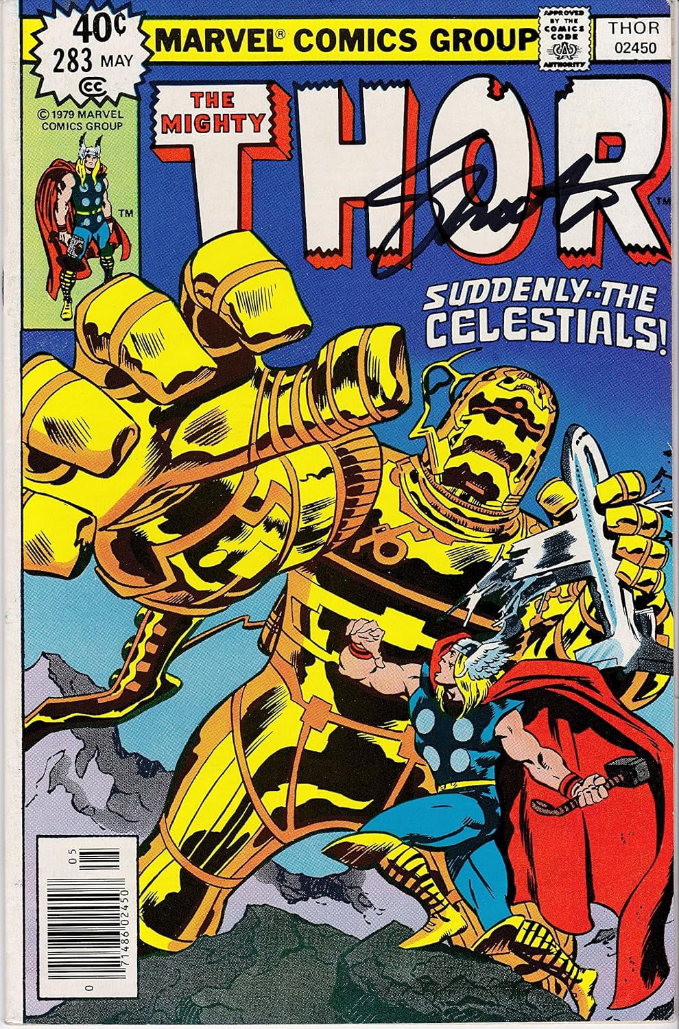 The Mighty Thor #283 VF/NM Signed Jim Shooter