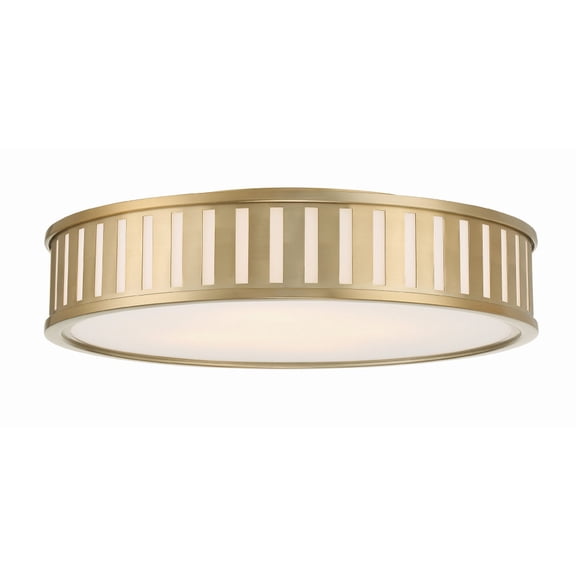 Crystorama Lighting Kendal 4 Light Vibrant Gold Ceiling Mount - 22.5"W x 5.25"H