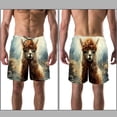 thumbnail image 3 of luoweisi Men's Beach Shorts Quick Dry Swim Trunks with Mesh Lining Alpaca XL, 3 of 5