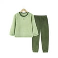 thumbnail image 3 of Coerni Boys Girls' Sweatsuit Set 2 Piece Fleece Sweatshirts and Joggers Pant Long Flannel Oversized Pullover Warm Winter Tracksui𝐭, 3 of 3