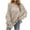 Khaki, variant on Women's Off The Shoulder Sweater Convertible Boat Neck Pullover Oversized Casual Knit Top in Solid Color