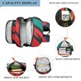 thumbnail image 3 of FORMRS Unisex School Backpack 17" Student Travel Bag with Laptop Compartment, Blue Abstract Lines, 3 of 7