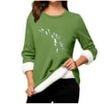 thumbnail image 1 of Haut en Polaire d'Hiver pour Femmes, Chemise à Manches Longues Imprimée Col Rond, Couche de Base Chaude en Polaire Douce pour Tenue Décontractée, 1 of 3