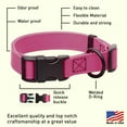 thumbnail image 3 of DogLine -Biothane Waterproof Dog Collar with Quick Release Buckle Strong Coated Nylon Webbing with Odor-Proof for Easy Care and Clean Fits Small Medium Large Dogs(Pink: L: 15" - 25" | Width 1"), 3 of 8