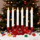 thumbnail image 4 of 6pc 7.5in Remote Flameless Candles Timer Dimmer White Holders, Battery Operated, LED Flameless Candles, for Ceremonies Holiday Christmas Halloween, Dimmable LED Candles, Safe Flameless Decor, Long, 4 of 6