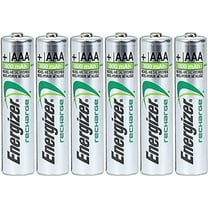 Energizer AAA Rechargeable NiMH Battery 800 mAh 1.2V x six (6) Batteries