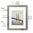 thumbnail image 2 of Scholartree 11 x 14 Wood Gallery Picture Frames Set of 2-11x14 Matted to 8x10 Wall Frames, Gray, 2 of 8
