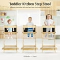 thumbnail image 3 of Toddler Standing Tower for Kids, 3-in-1 Kitchen Step Stool for Toddlers, 150LBS Loading Bearing Toddler Tower, Adjustable Toddler Tower Kitchen Standing Tower, Anti-Drop Railing Safety Rail Design, 3 of 8
