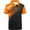 Orange, variant on Mens Shirts Fashion Button Collar Short Sleeved Collar Mens Shirts Casual Stylish,Black,L