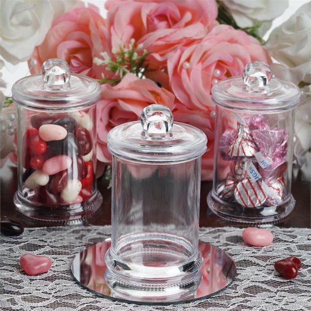 Efavormart 12 Pack Plastic Candy Jars Favor Container For Wedding