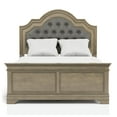 thumbnail image 2 of Furniture of America Bunde Wood Tufted Headboard Queen Bed in Gray, 2 of 7