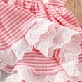 thumbnail image 5 of Xyant Toddler Baby Girl Summer Clothes Infant Sleeveless Tank Top Shirt Shorts Set Infant Striped Ruffles Outfits (Pink,18-24 Months), 5 of 5