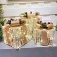 thumbnail image 4 of Langgg Christmas Decorative Box Christmas Iron Ornament Glow Gift Box, 4 of 7