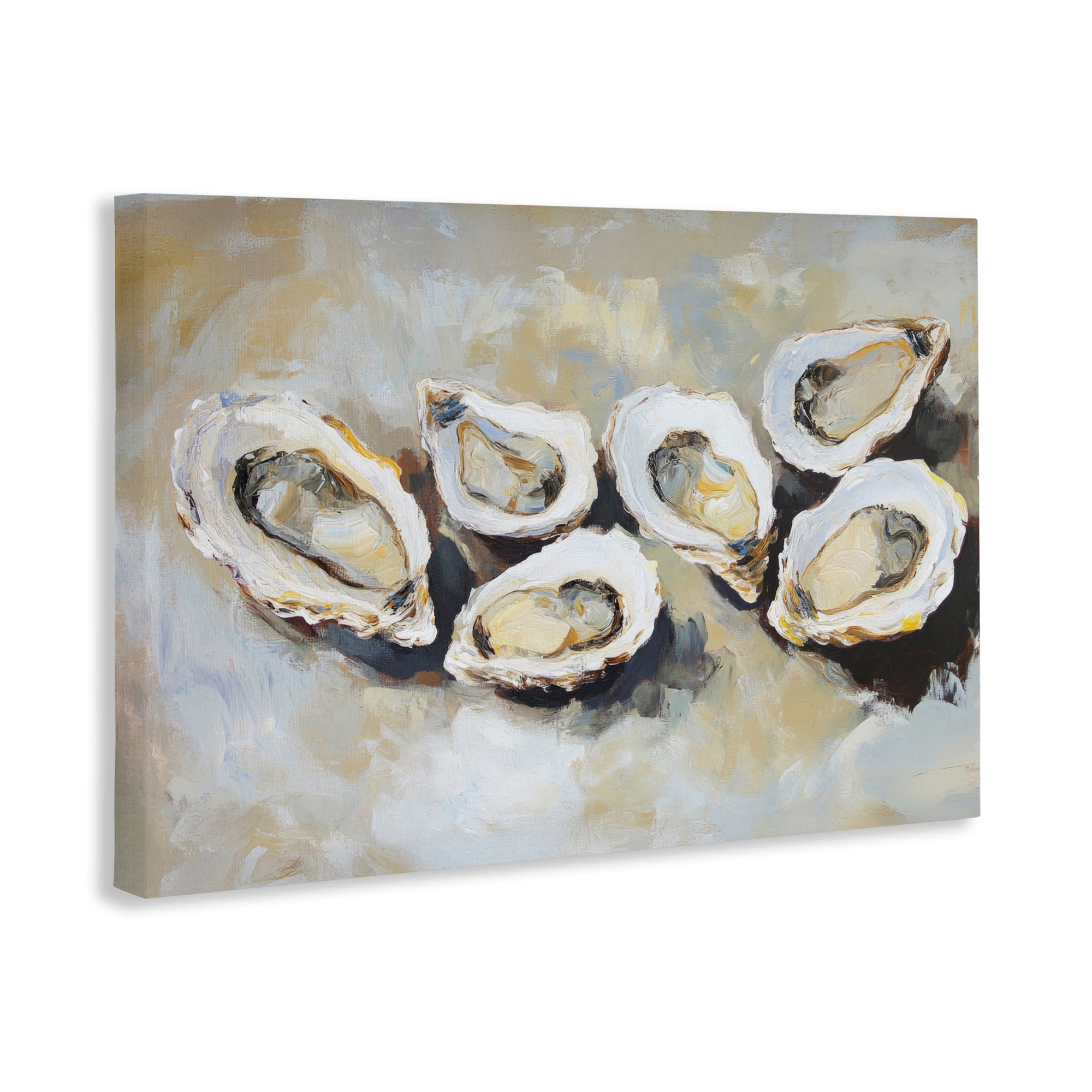 Stupell Industries Line of Oysters in Neutrals Canvas Wall Art, design by Sisi and Seb