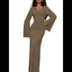thumbnail image 1 of Vestido de Invitada de Boda para Mujer, Larga, Ajustado, de Punto Acanalado, Maxivestido Formal de Otoño Caqui M, 1 of 9