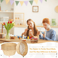 thumbnail image 2 of HOT 10 Pcs Round Small Gift Baskets,7.9 X 7.9 3.5 Inch Bamboo Woven Bread Baskets for Serving, Fruit Baskets, Food, 2 of 4