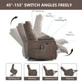 thumbnail image 6 of Power Lift Recliner Chair, Massage and Heat, Brown Chenille, Heavy Duty, Gift for Elderly Parents, 6 of 8