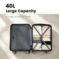 thumbnail image 5 of Smicure Carry On Luggage Sets 3 Piece with Spinner Wheel, Hardside Lightweight Business Suitcase with College Backpack and Travel Essentials, Black, 5 of 11