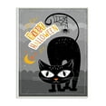 thumbnail image 2 of The Stupell Home Decor Collection Black Orange and Grey Happy Halloween Black Cat with Spider Web Tail ad Moon Wall Plaque Art, 10 x 0.5 x 15, 2 of 4