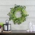 thumbnail image 2 of Northlight Decorative Plastic Floral Artificial Plant & Flower Wreath, Green, 2 of 4