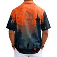 thumbnail image 6 of Halloween Shirts for Men Skeleton Bat Graphic Short Sleeve Scary Tees Pumpkin Print Collared Vintage Funny T Shirt M, 6 of 6