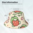 thumbnail image 3 of Salouo Frog Hold Strawberry Print Unisex Bucket Hat, Outdoor Summer Beach Fishing Sun Hat Fun Outdoor Vacation Hat for Men Women Teens,Reversible Double-Side-Wear, 3 of 6
