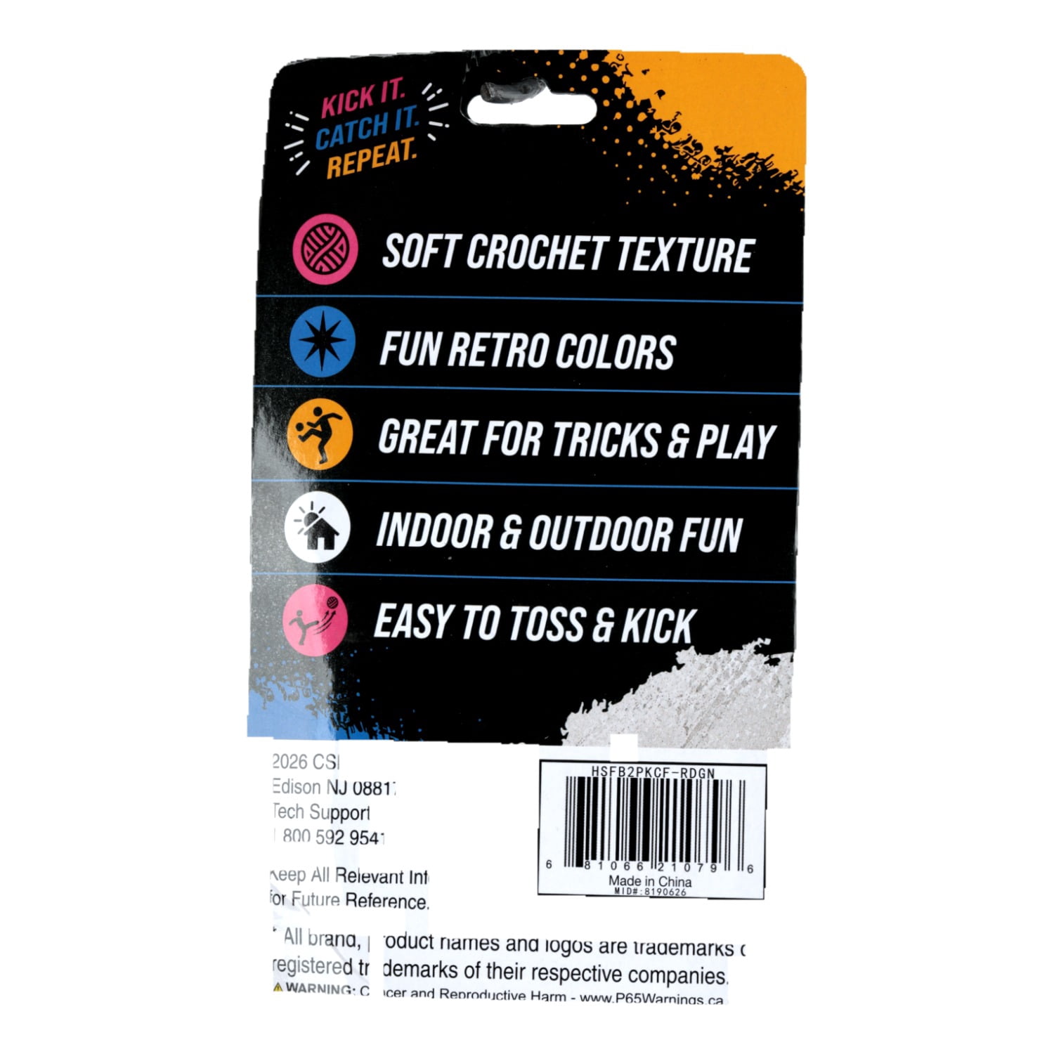 Crochet Footbag 2-Pack – 2.25 x 2 in, 40g Kick Sack Balls for Adults & Kids, Juggling & Stress Relief Toy