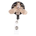 thumbnail image 1 of Rhinestone Badge Reel Holder Retractable Metal Clip ID Card Key Holder for Women, 1 of 8