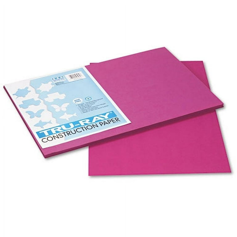 Tru-Ray Sulphite Construction Paper, 12 x 18 Inches, Pink, 50 Sheets