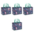 thumbnail image 3 of 4 Bolsas de regalo de Navidad Strade Fareast Limited multiusos reutilizables ligeras no tejidas Azul 32 cm x 25 cm x 17 cm, 3 of 8