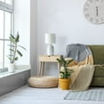 thumbnail image 5 of Simple Designs 20.4" Tall Ceramic Purled Texture Table Lamp with Drum Shade, Off White, 5 of 7