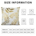 thumbnail image 5 of COMIO  Throw Pillow Cover Gold Leaves Pattern Modern Decorative Pillow Shams Bronzing Flannelette Square Cushion Cover for Bedroom Sofa Car., 5 of 5