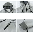 thumbnail image 5 of Neiku Mens Zipper Hoodie Casual Hooded Sweatshirt Fleece Jacket Lightgrey-L, 5 of 5