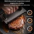 thumbnail image 6 of Burger Press 7.08" Round & 8.3”X4.3”Rectangle Heavy-Duty Cast Iron Smash Meat Steak With Wood Handle for Blackstone Camp chef Pitboss Weber Treager Griddle Grills (Round & Rectangle), 6 of 7